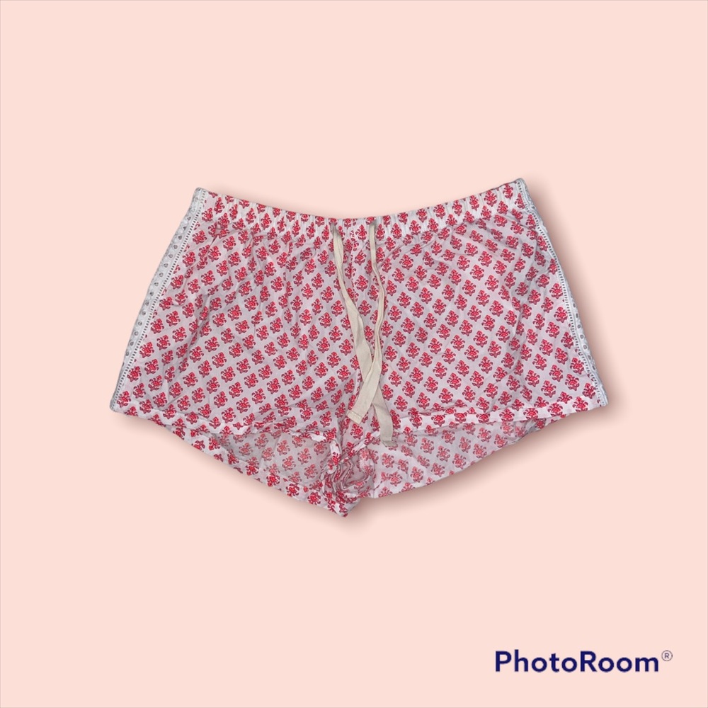 Printed pajama shorts